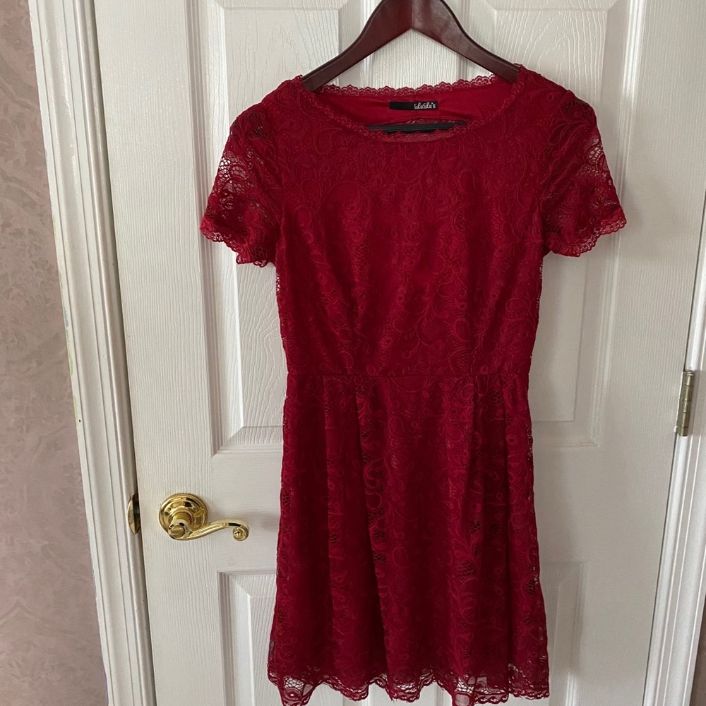 Lulus red lace dress
